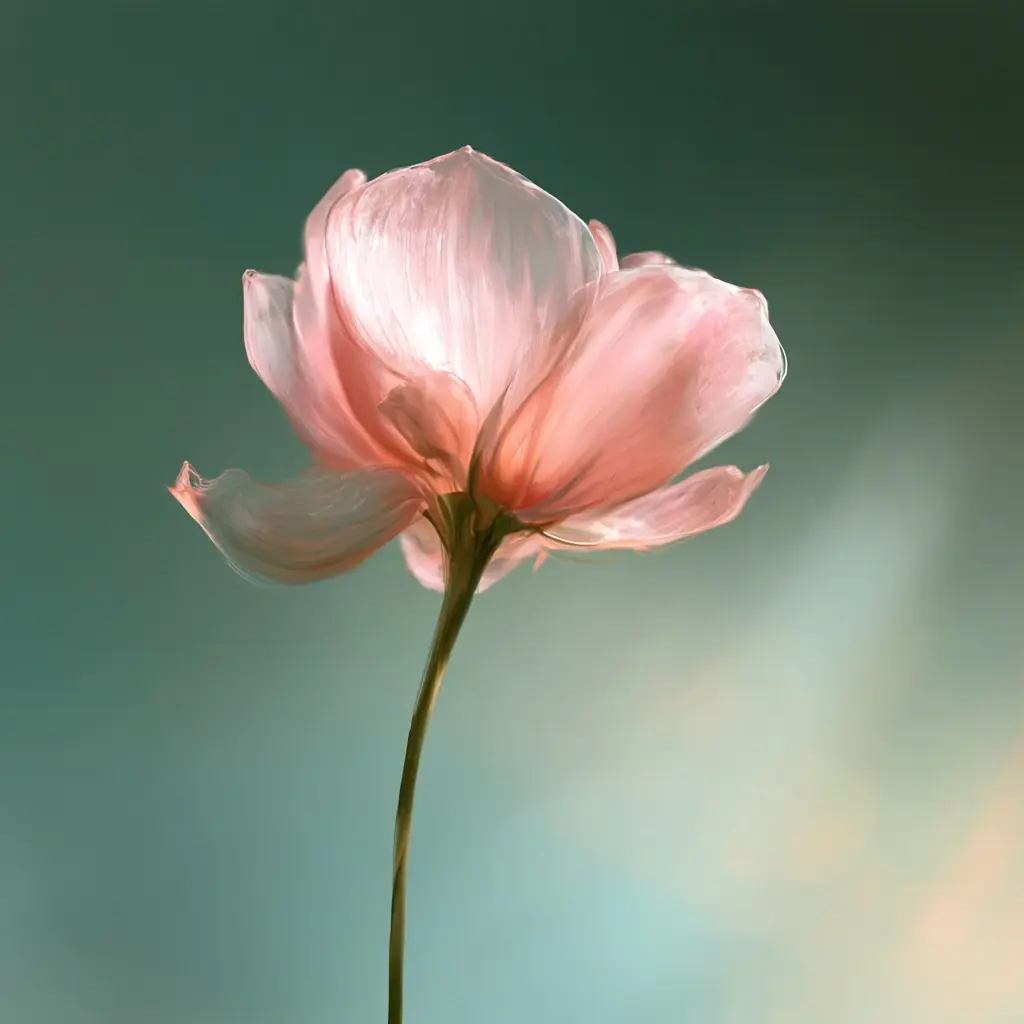 Minimal Floral Botanical Illustration Midjourney提示词