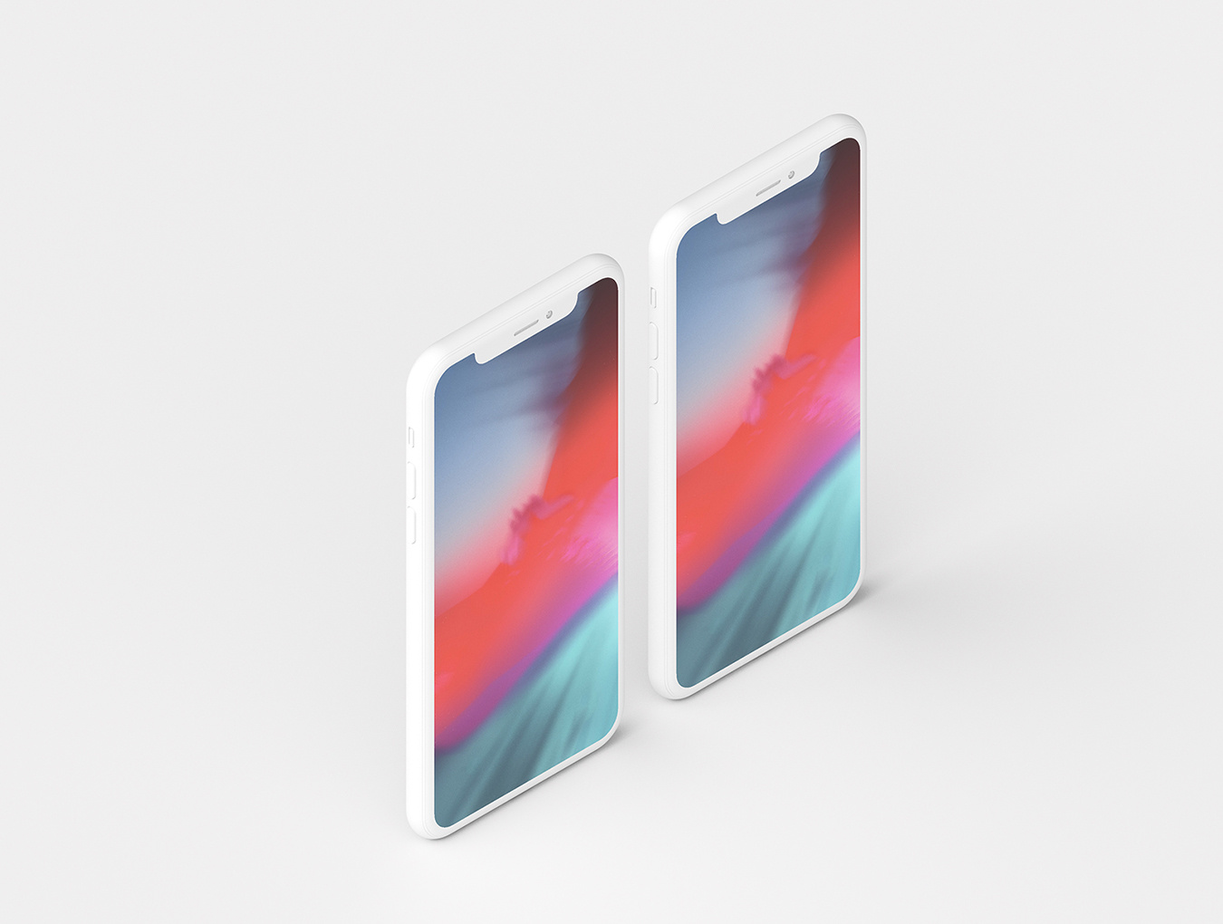适用于Photoshop的Clay iPhone X Mockup。，Minimal Clay iPhone X.