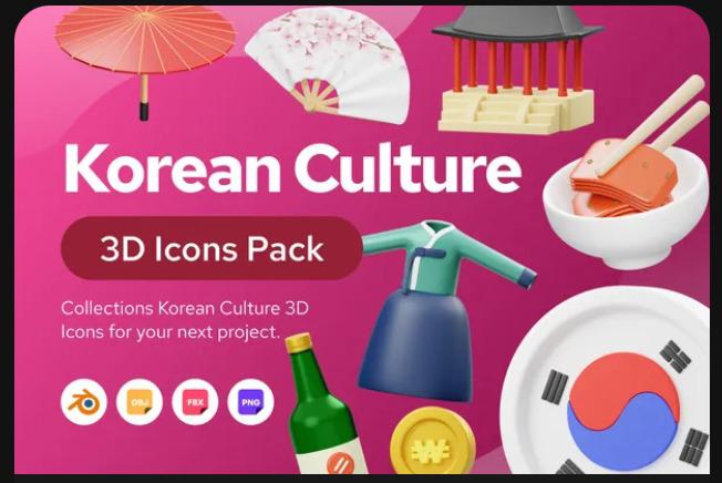 Korean Culture 3D Icon