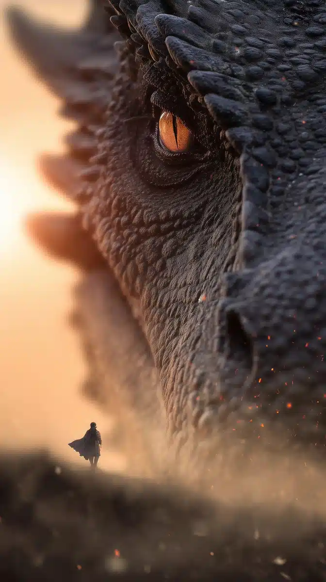 Hyper-Realistic Dragon Encounter Midjourney提示词