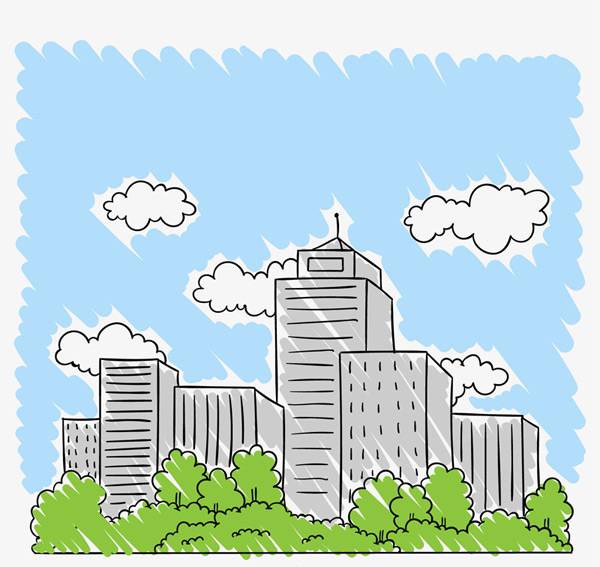 城市蓝天楼群建筑