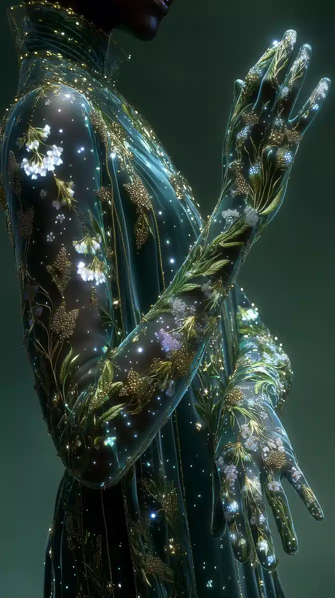 Enchanted Velvet Opera Gloves Midjourney提示词