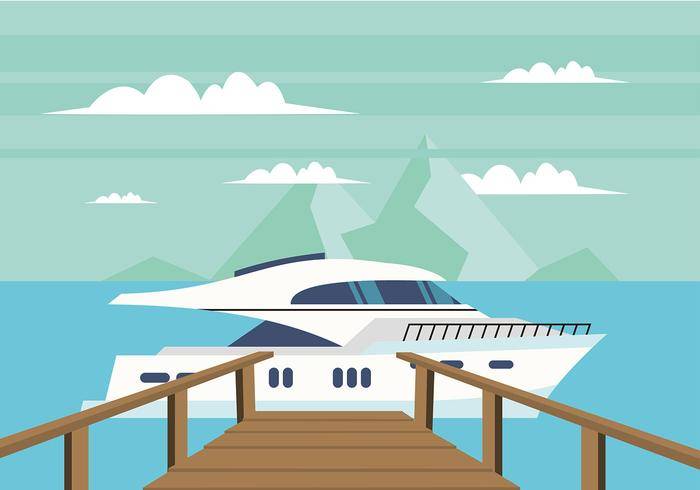 浮桥到船免费矢量