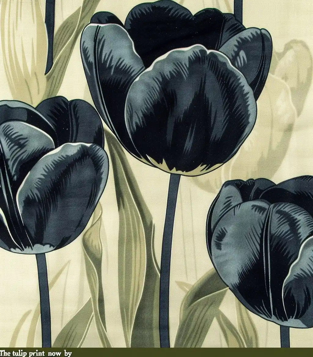 Tulip Print in American Style Midjourney提示词