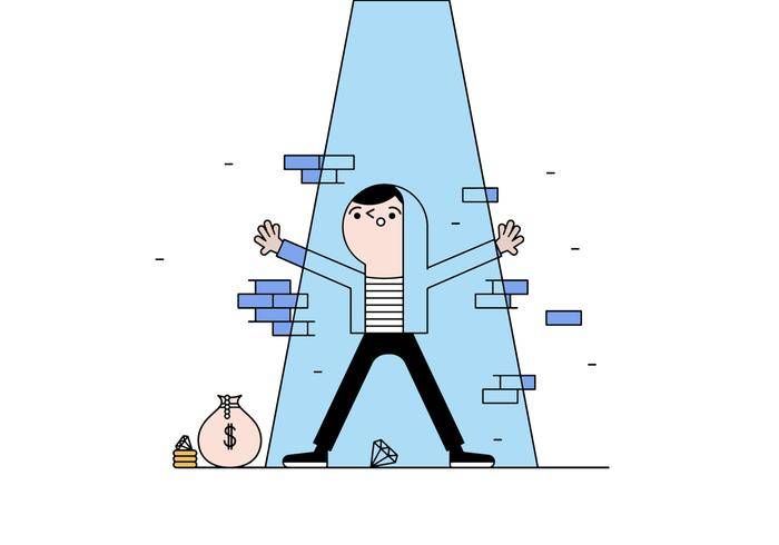 免费小偷矢量