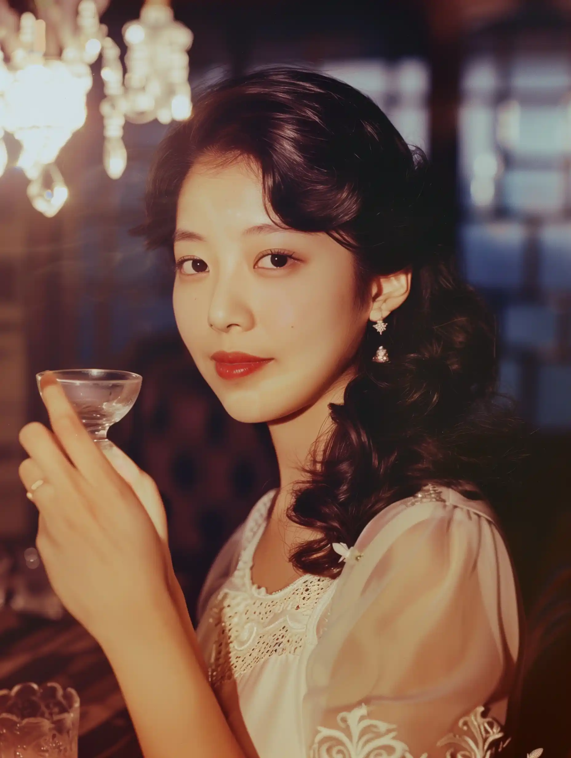 1970s Korean Woman Portrait Midjourney提示词