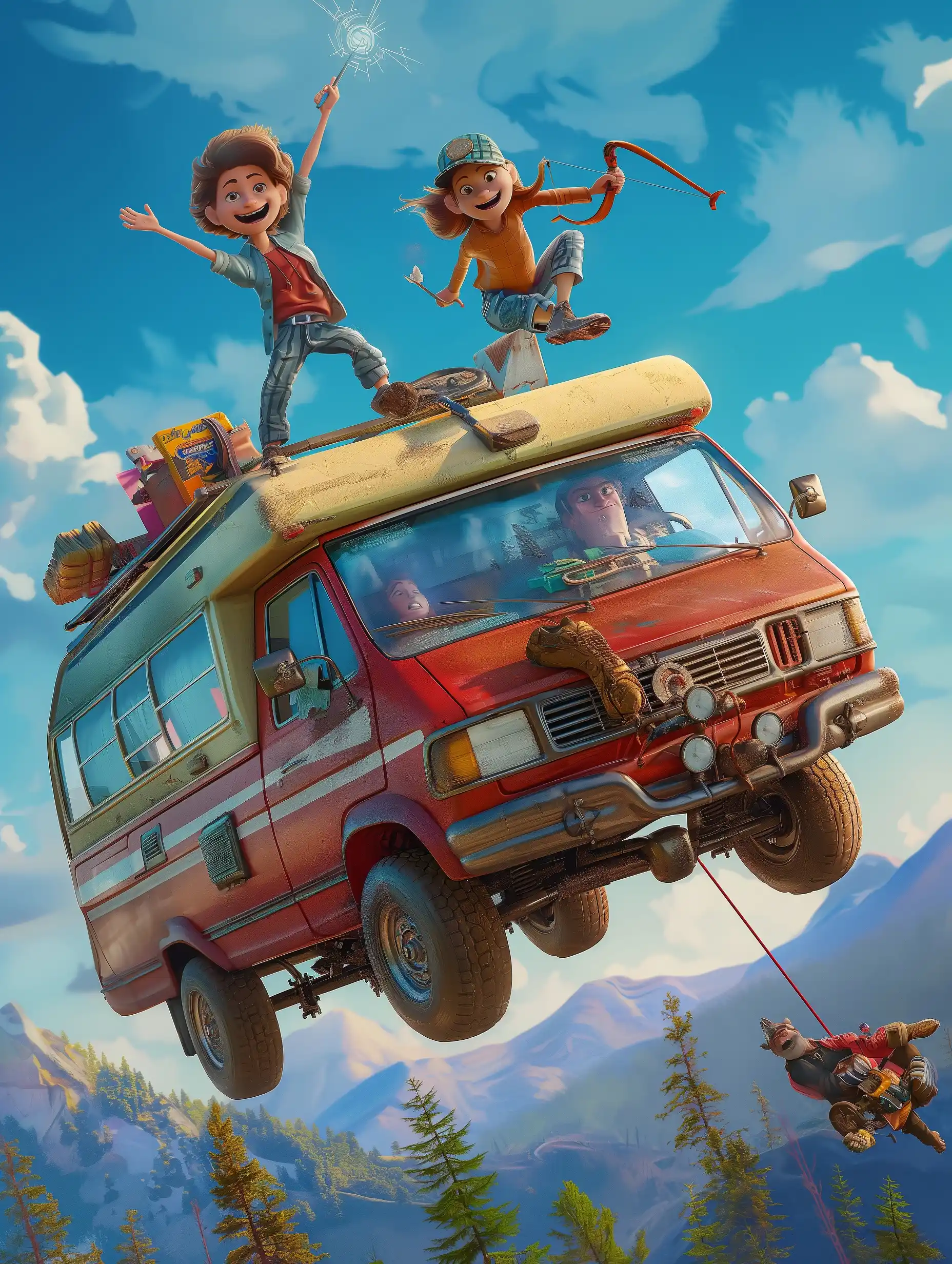 3D Wizard Adventure Winnebago Midjourney提示词