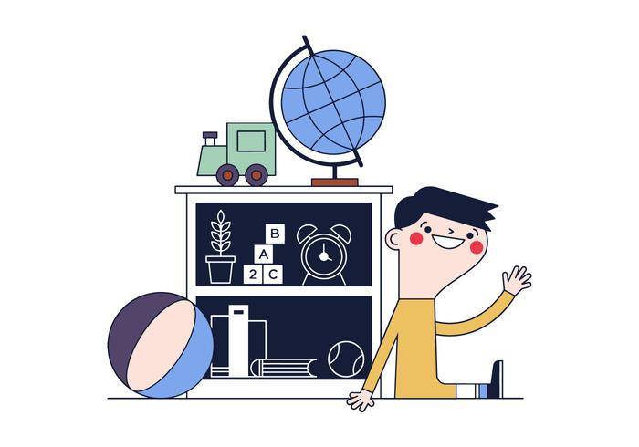 免费的孩子房间矢量