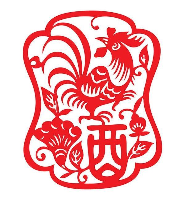 鸡年公鸡剪纸