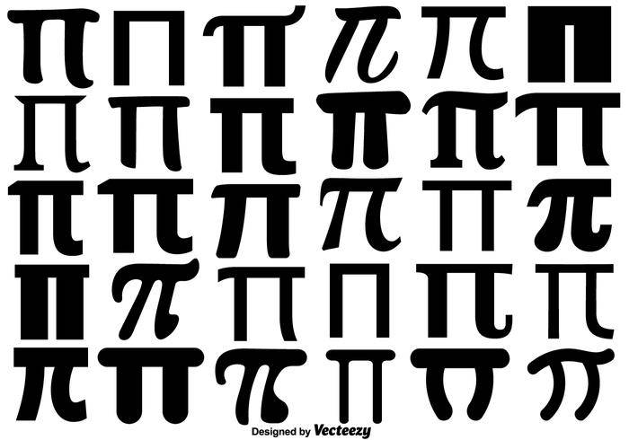 矢量Pi符号图标集