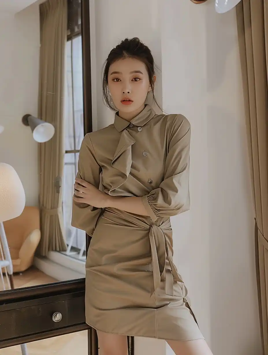Deconstructed Khaki Portrait Midjourney提示词