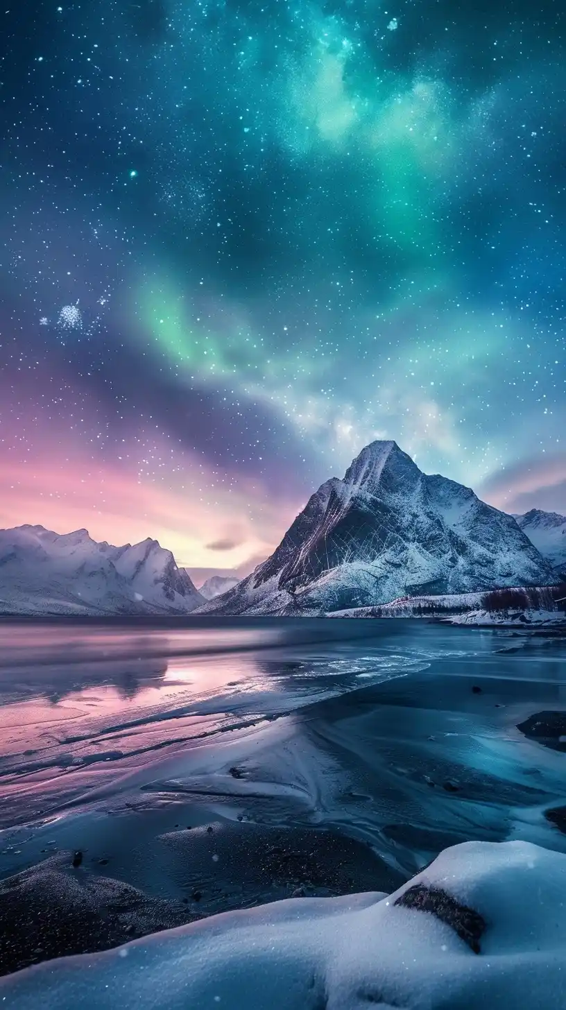 Nordic Night Sky Midjourney提示词