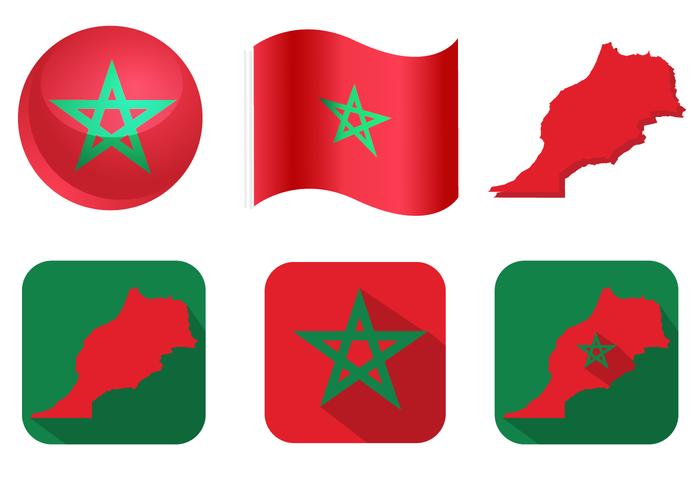 摩洛哥国旗矢量