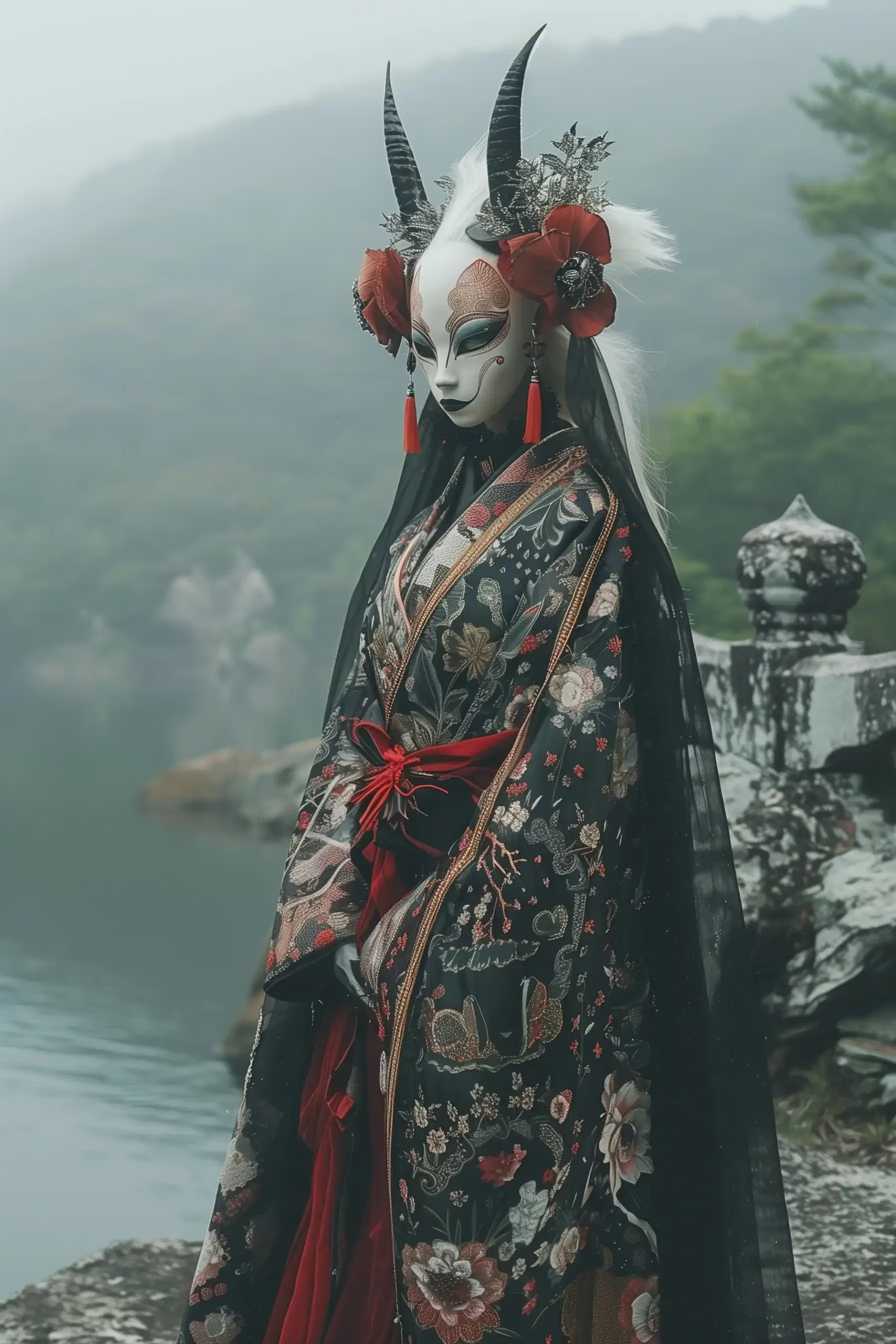 Whimsical Japanese Kimono Shoot Midjourney提示词