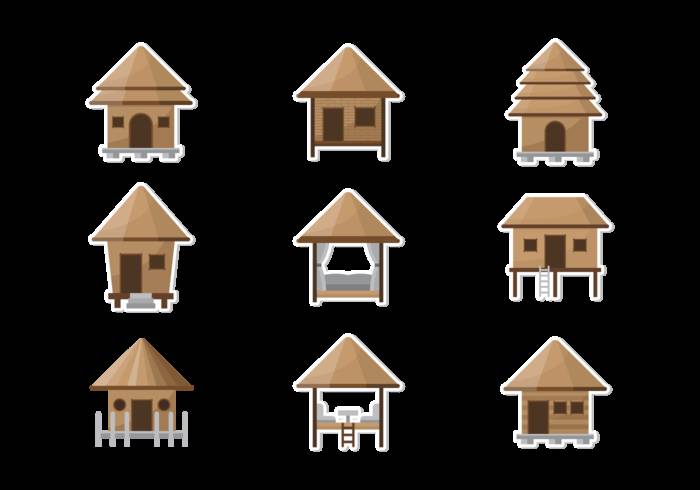 小屋图标矢量