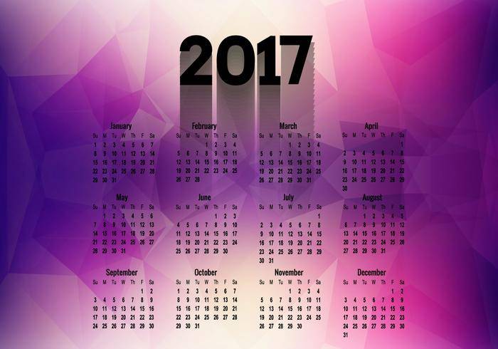 2017年多角形日历