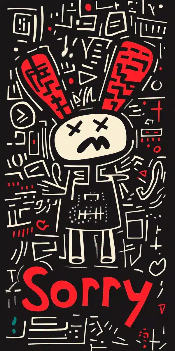 Vector Logo Sorry Friendship Theme Midjourney提示词