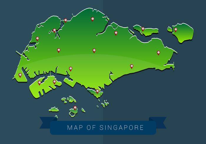 新加坡矢量图的地图