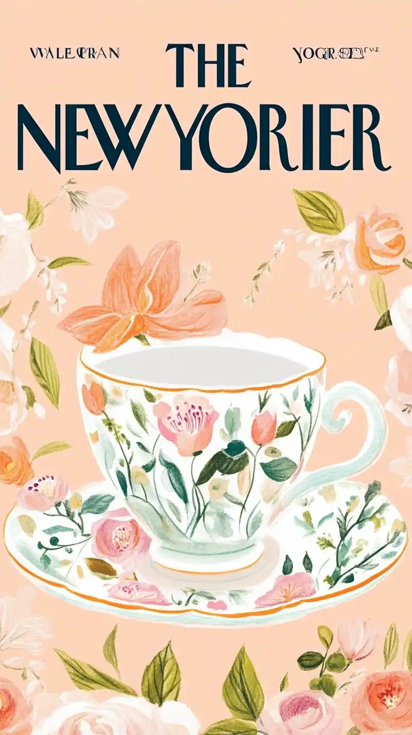 Coquette Coffee Cups Watercolor Midjourney提示词