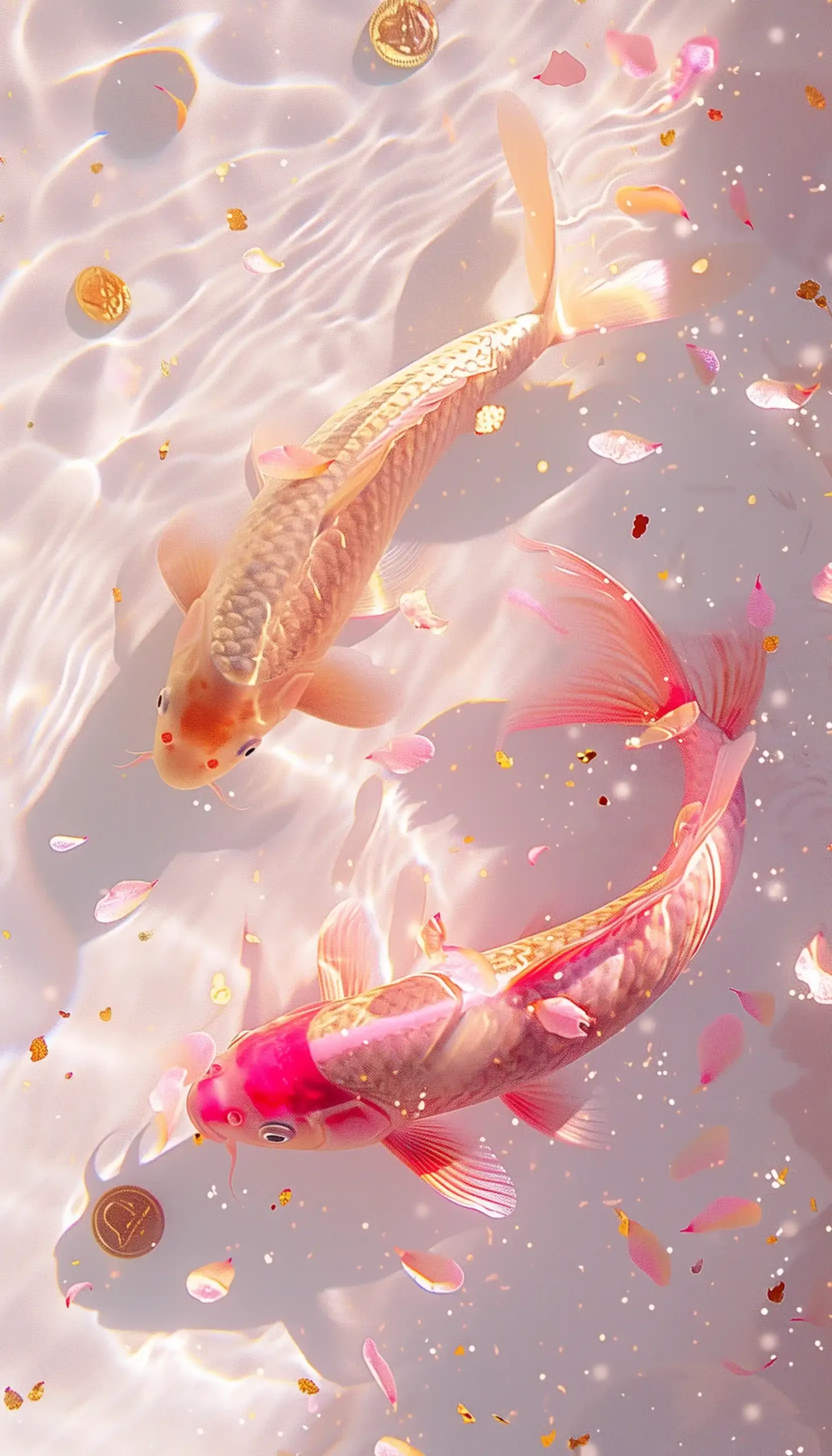 Surreal Koi Pond Fantasy Midjourney提示词