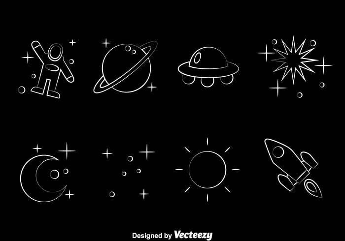 空间元素线图标矢量