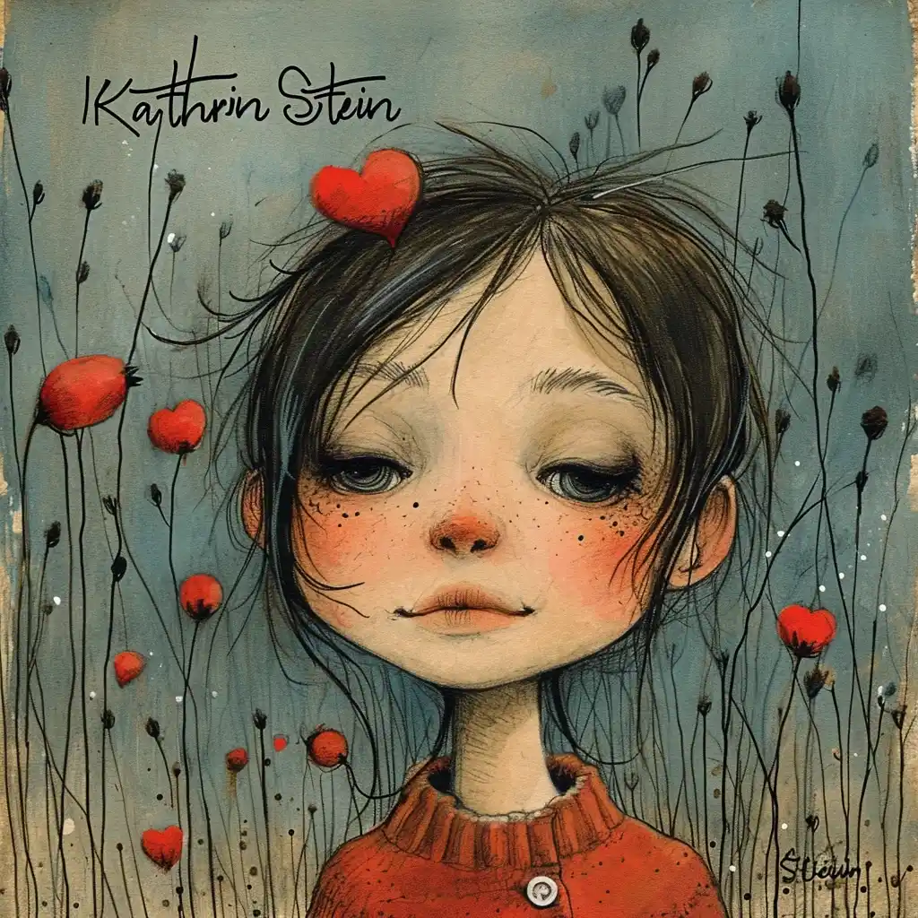 Valentines Sticker Kathrin Stein Midjourney提示词