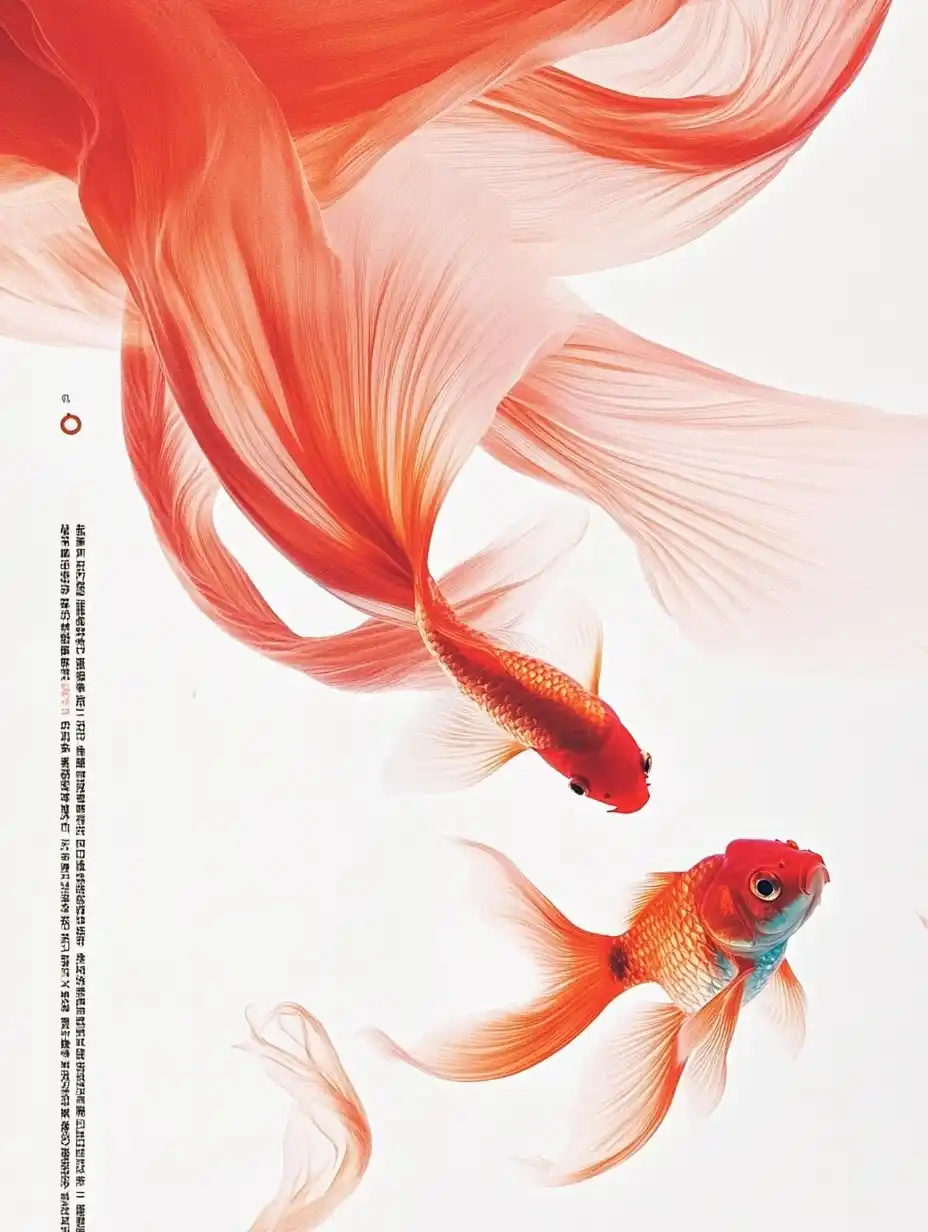 Minimalist Studio with Goldfish Midjourney提示词