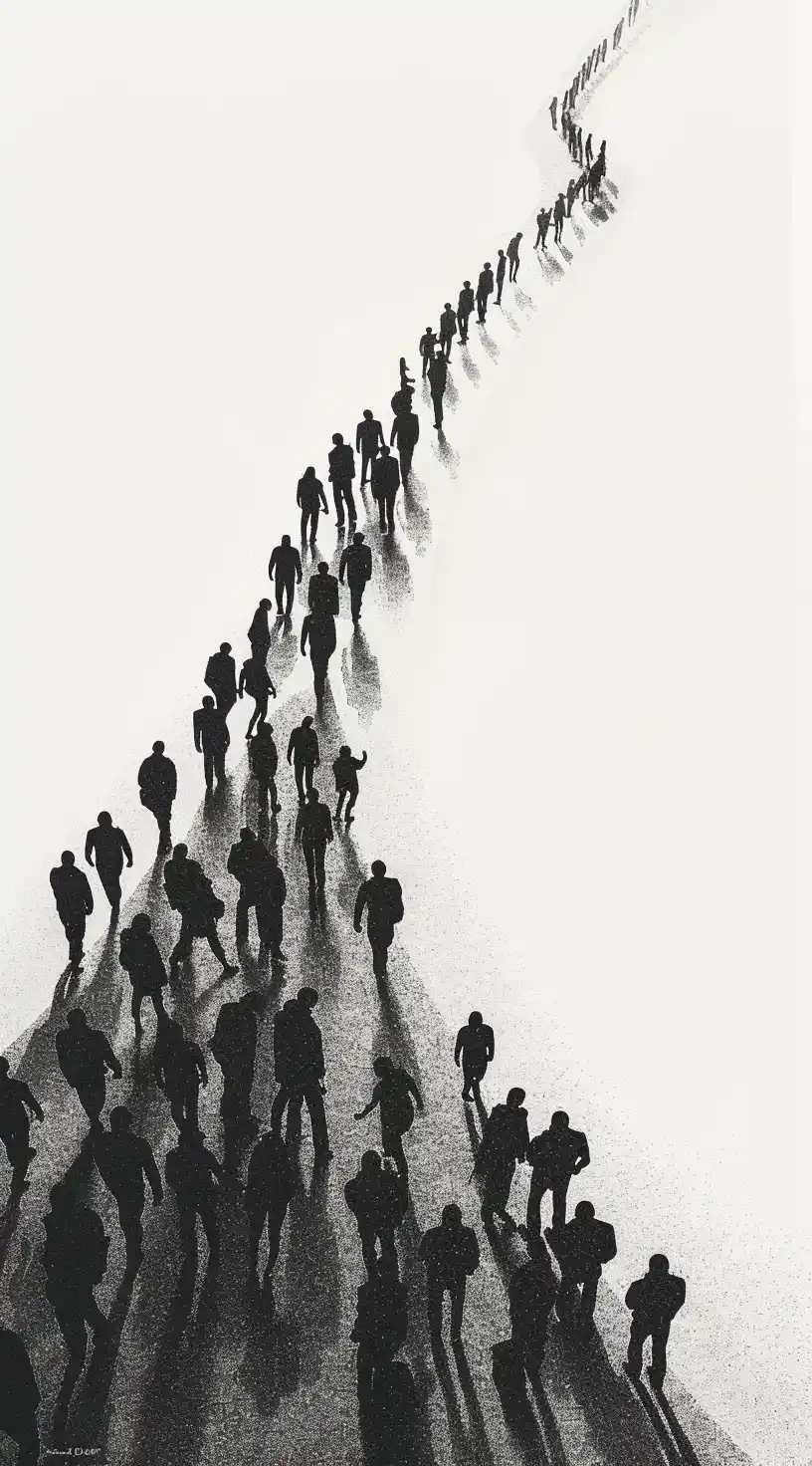 Pointillism Infinity Silhouettes Midjourney 提示词生成效果