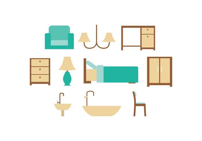免费家具图标矢量