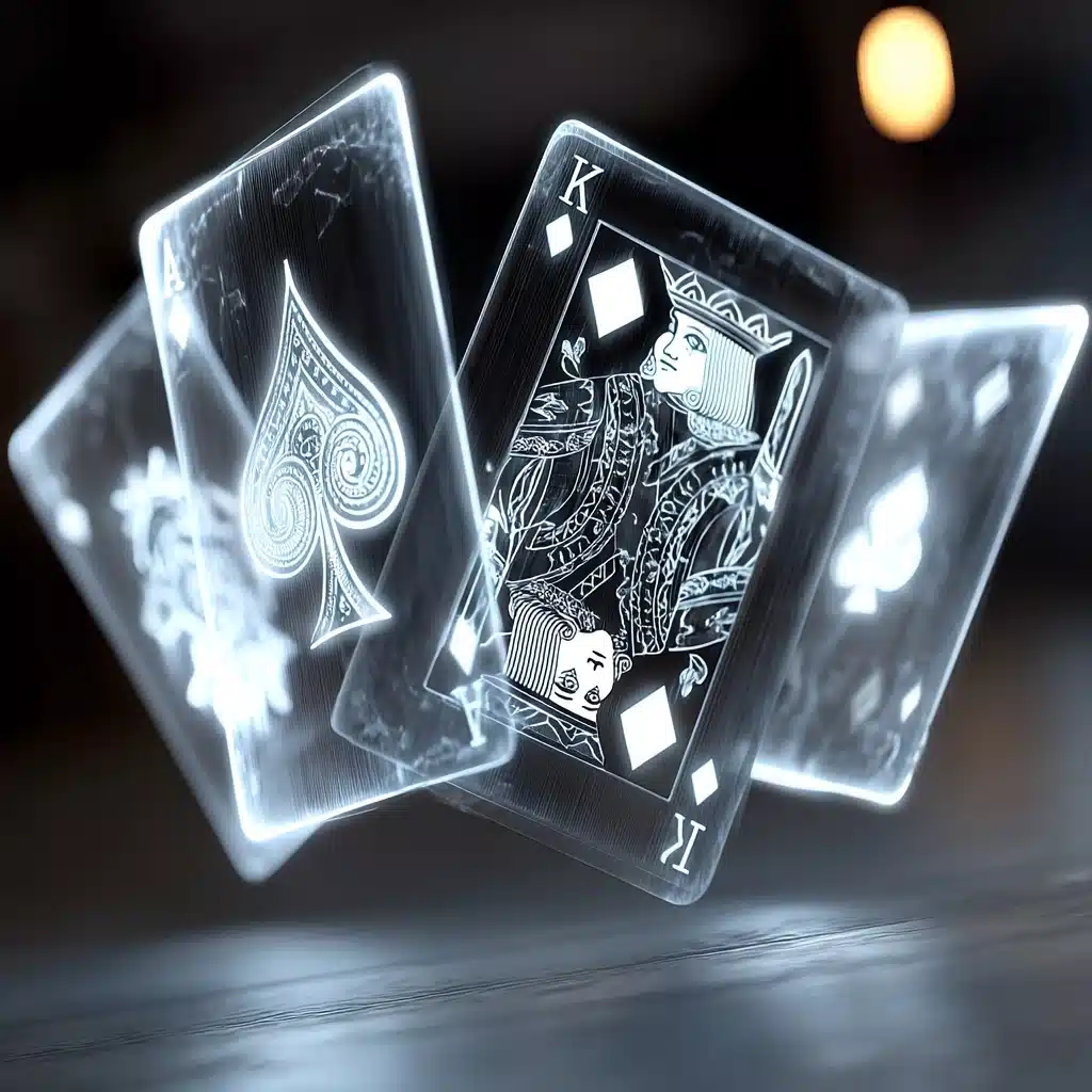 Neon Flying Playing Cards Midjourney提示词