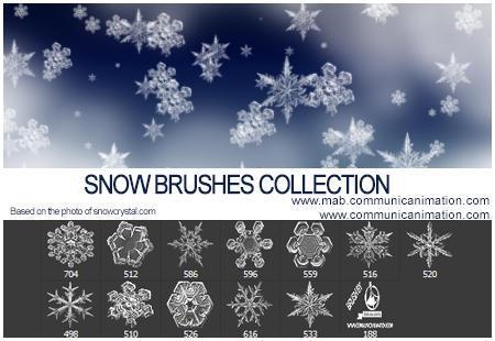 Real&nbsp;Snow&nbsp;Flakes&nbsp;Brushes