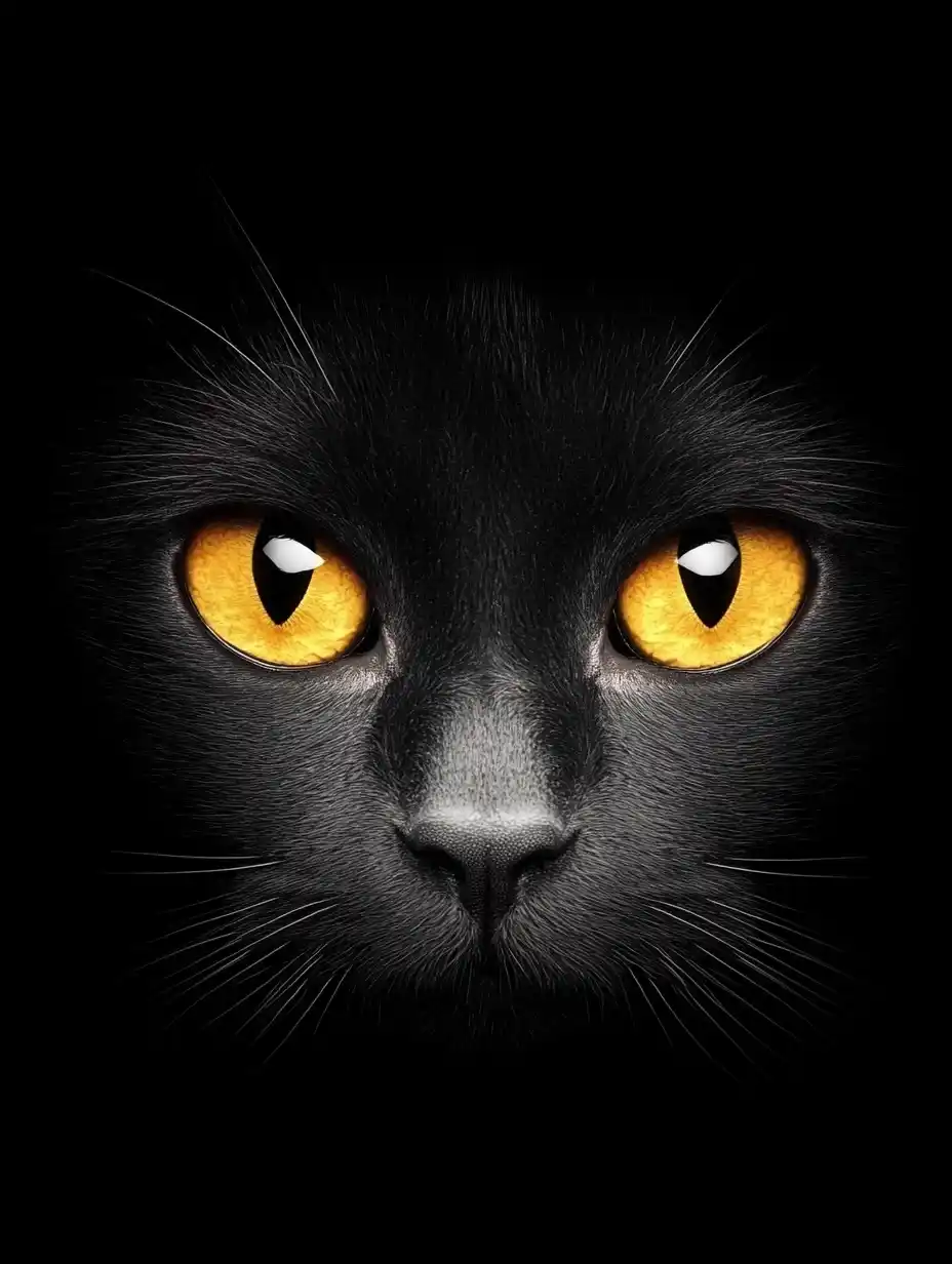 Hyper-Realistic Black Cat Midjourney提示词