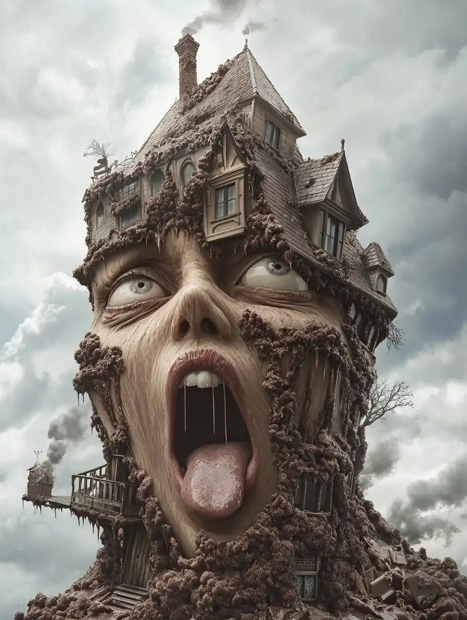 Giantess Salivating Over Mansard Roof Midjourney提示词