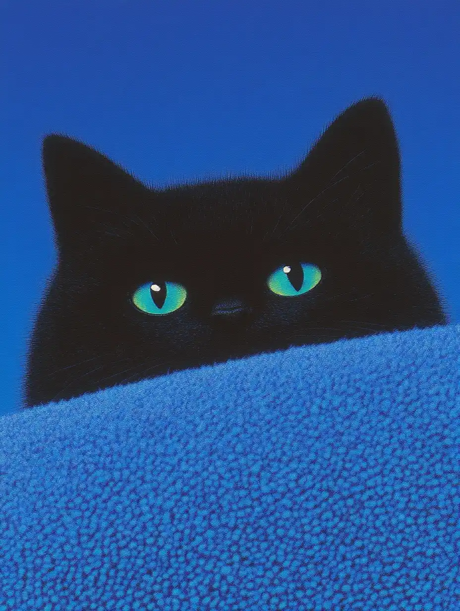 Detailed Soft Black Kitten Midjourney提示词