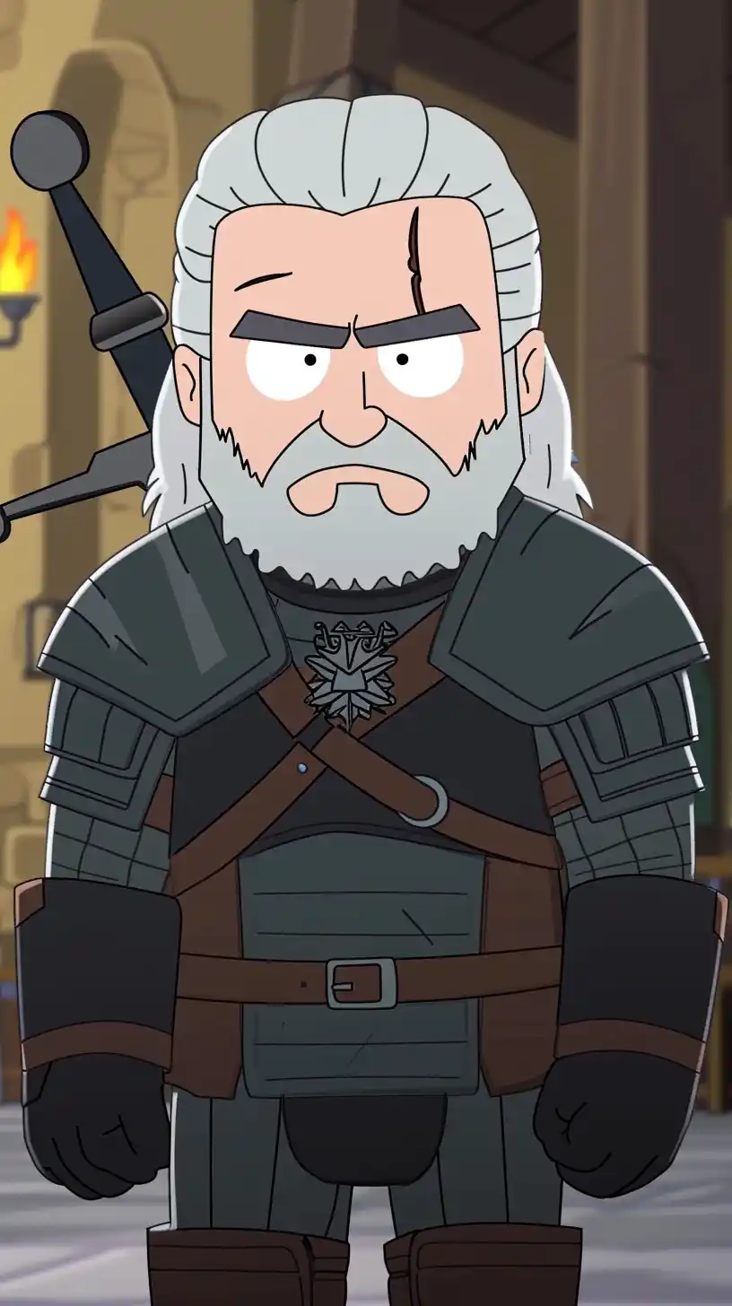South Park Geralt Midjourney提示词
