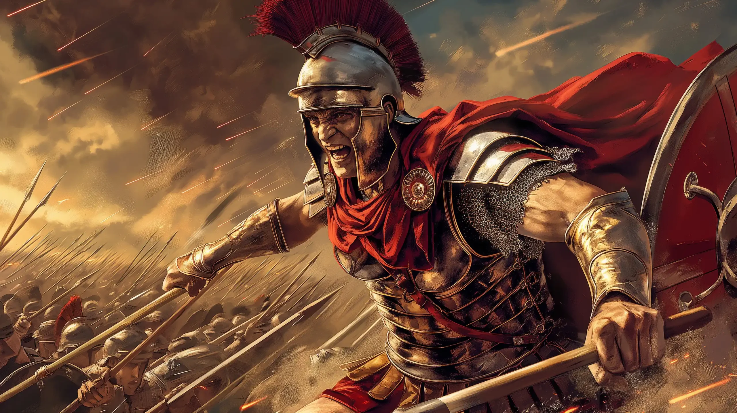 Dynamic Roman Charge by Jason Edmiston Midjourney提示词