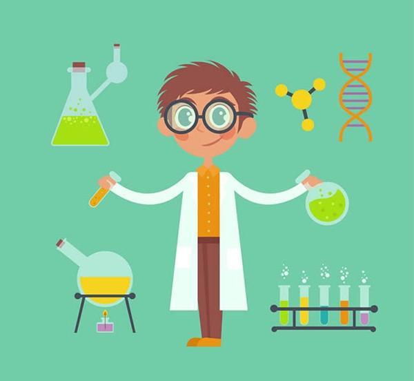 科学家和实验器材