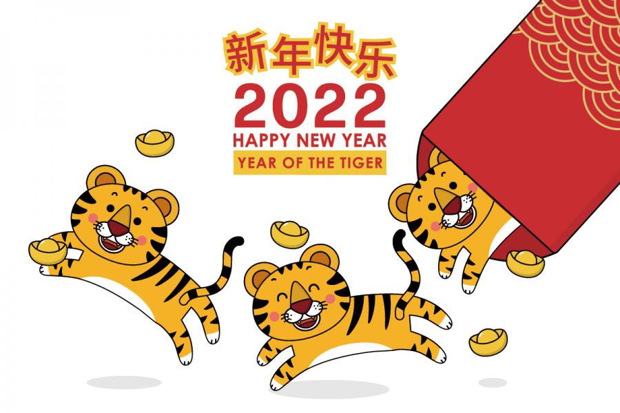 70款2022可爱Q版虎年吉祥物卡通形象新年海报元素AI矢量图设计素材PNG