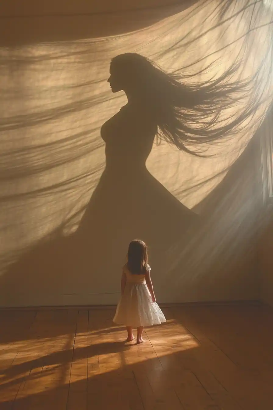Girl and Superhero Shadow Midjourney提示词