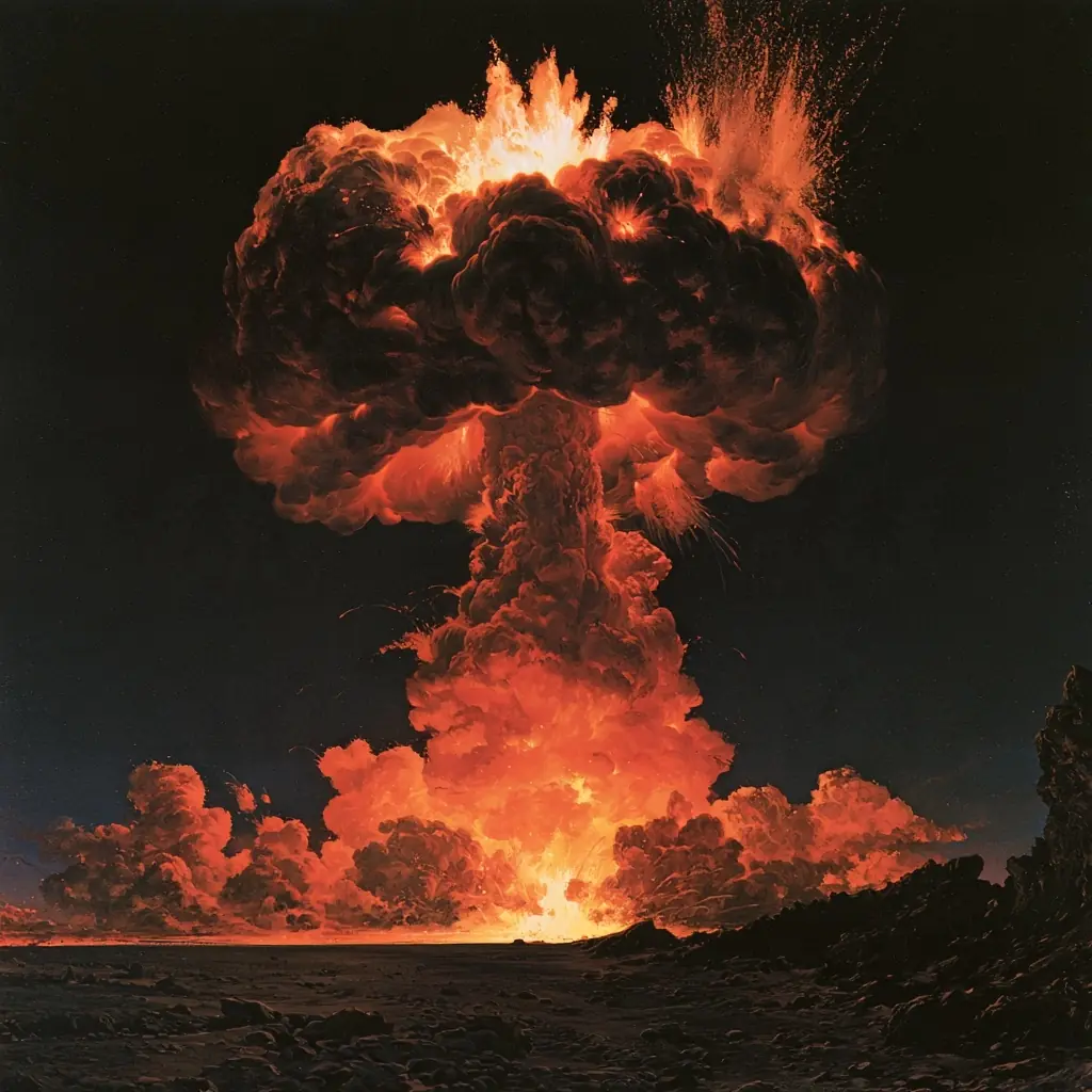 Nuclear Bomb Robert Williams Midjourney提示词