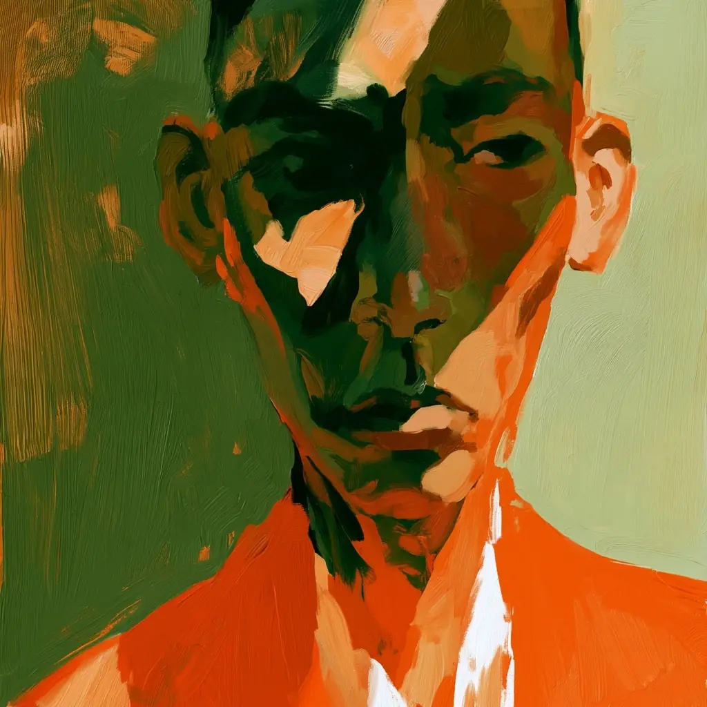 Minimalist Face Portrait Midjourney提示词