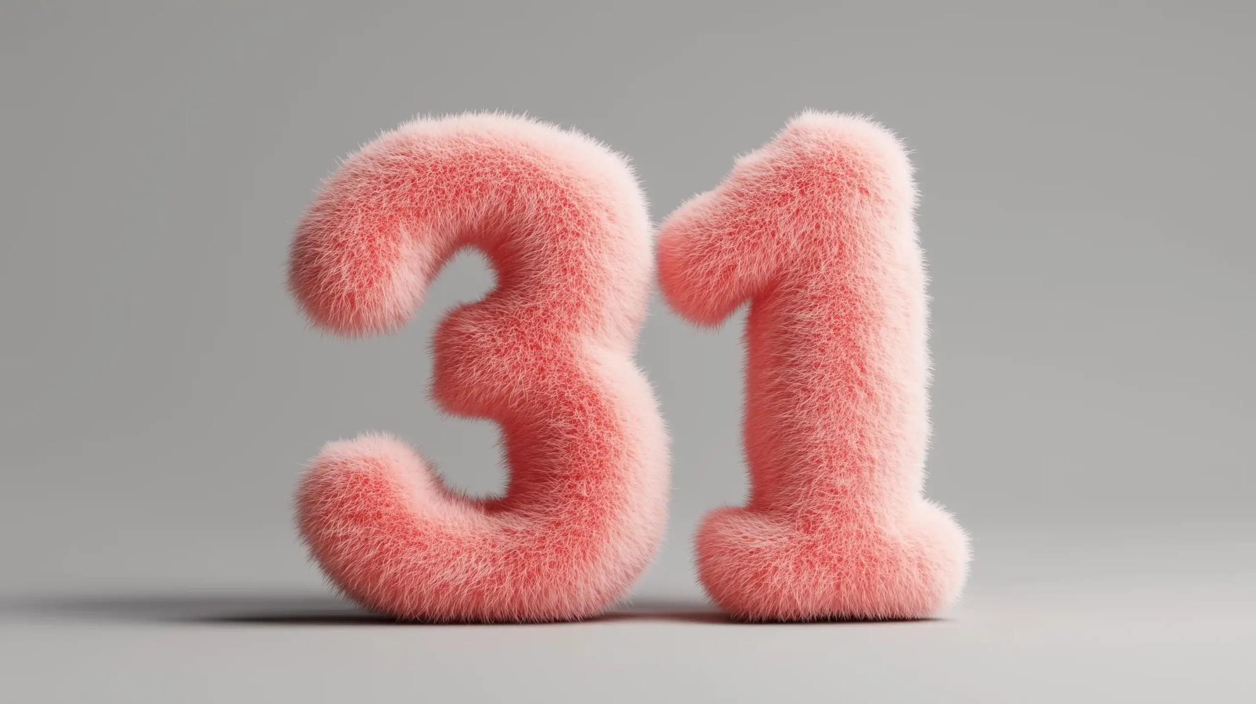 Fluffy Plush Number 31 Midjourney提示词