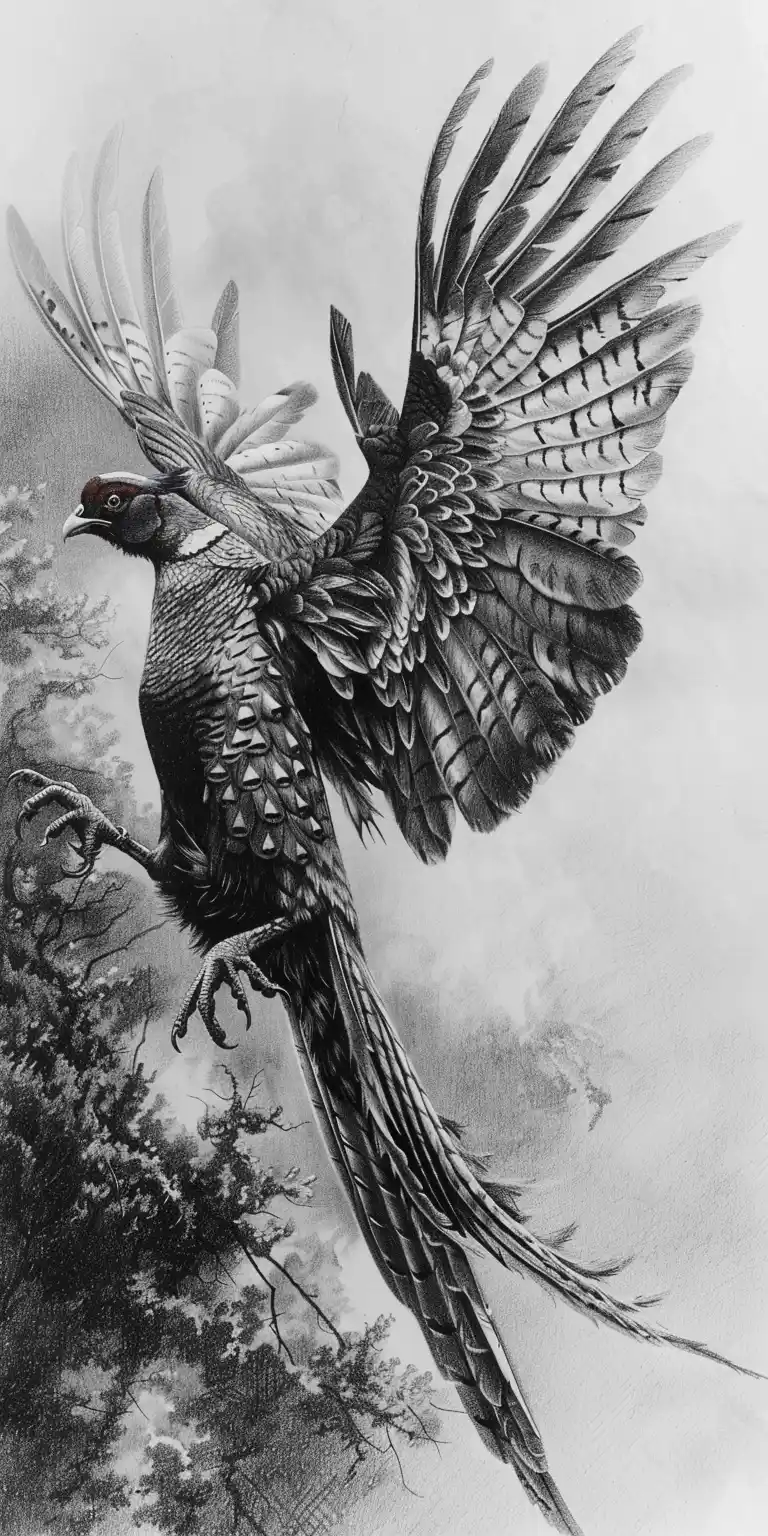 Realistic Pheasant Study Midjourney 提示词生成效果