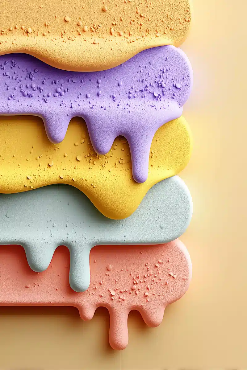 Pastel Wallpaper with Melting Popsicles Midjourney提示词