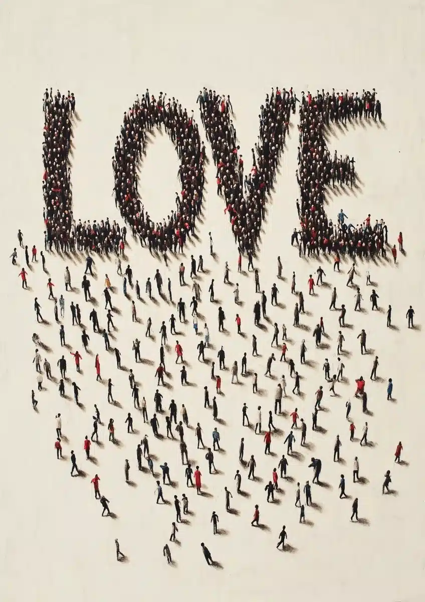 Banksy-Style Love Typography Midjourney提示词