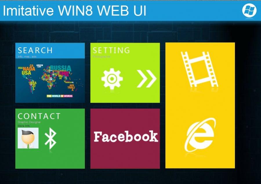 CSS3+jQuery 模拟 WIN8 卡片式 UI