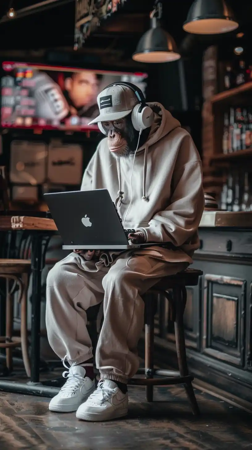 Modern Monkey Tech Scene Midjourney提示词