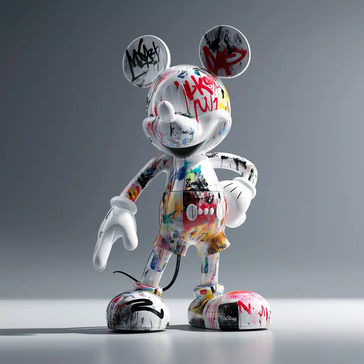 Graffiti Mickey Diorama Display Midjourney提示词