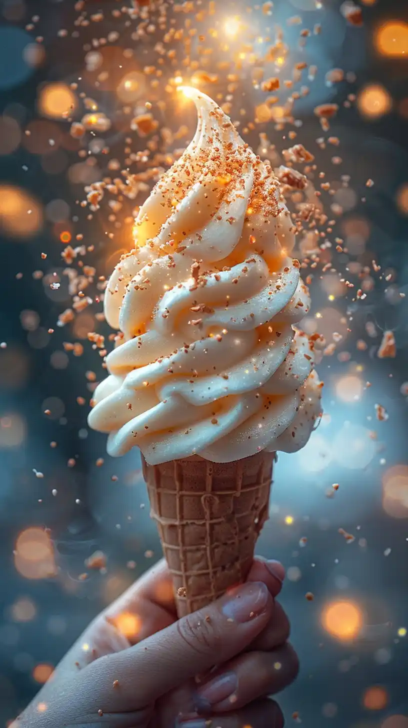 Stylized Ice Cream Flight Midjourney提示词