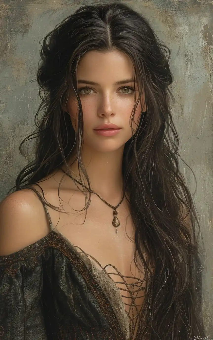 Elegant Elven Woman Midjourney提示词